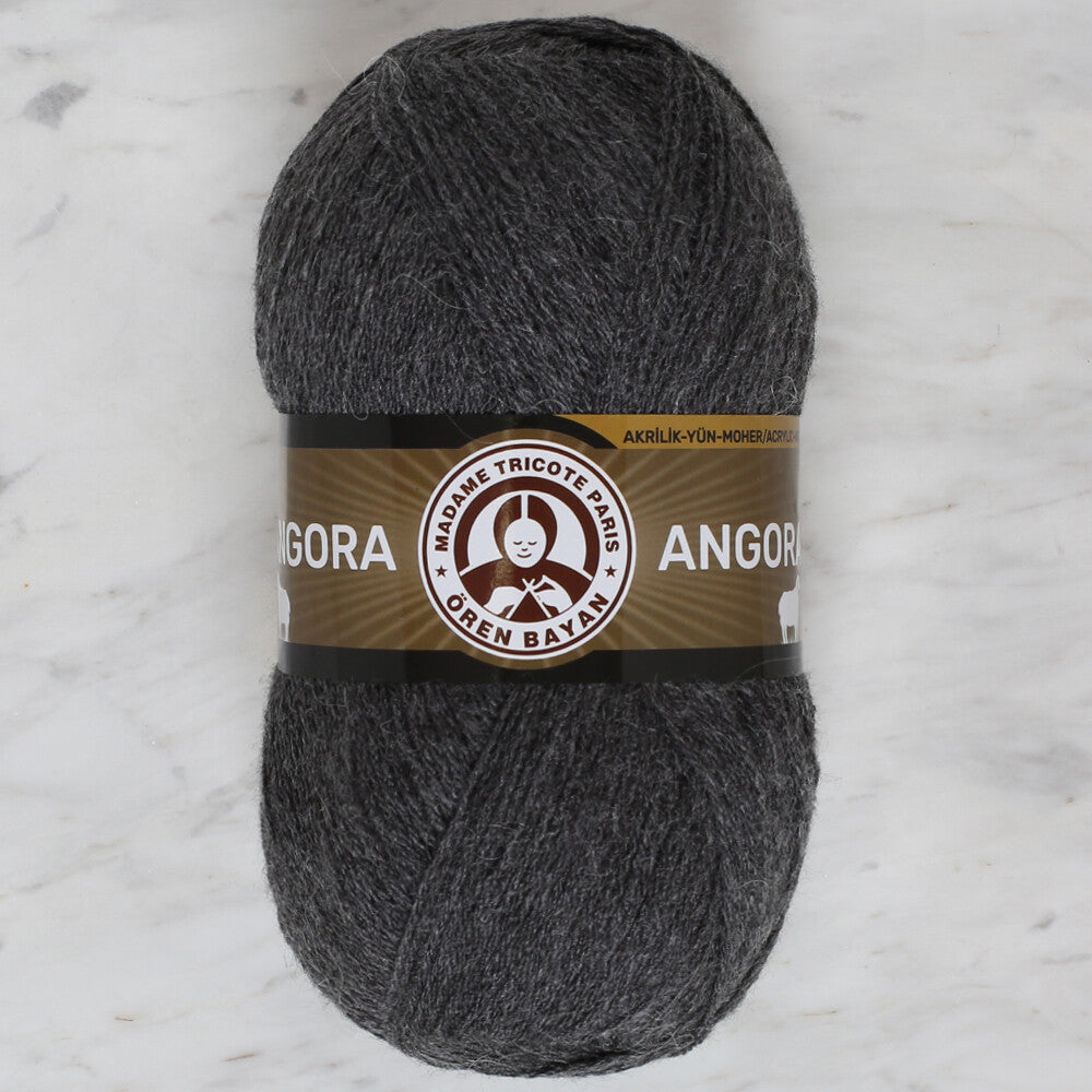 Örenbayan Angora Koyu Gri El Örgü İpi - 009